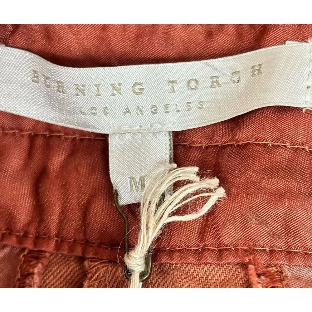 Burning Torch High Waisted Utility Short in Papyrus NWT Size Medium